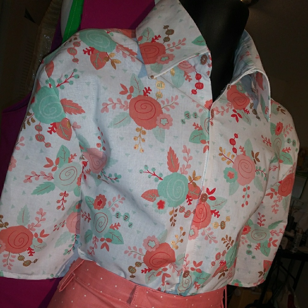 Floral Print Men Dress Shirt